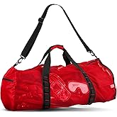 Fitdom 90L Large Mesh Duffle Bag for Scuba Dive or Snorkel Equipment. Best for Water Sports & Beach Activities like Swimming, Diving & Snorkeling. Perfect for Travel, Storage Swim Gym Gears & Balls
