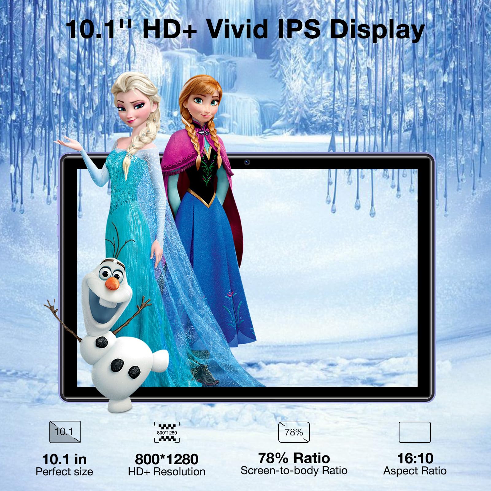 DOOGEE U10 Android Tablet, 9GB RAM + 128GB ROM(TF 1TB) Android 13 Tablet Quad-Core 2.0 GHz, 10.1
