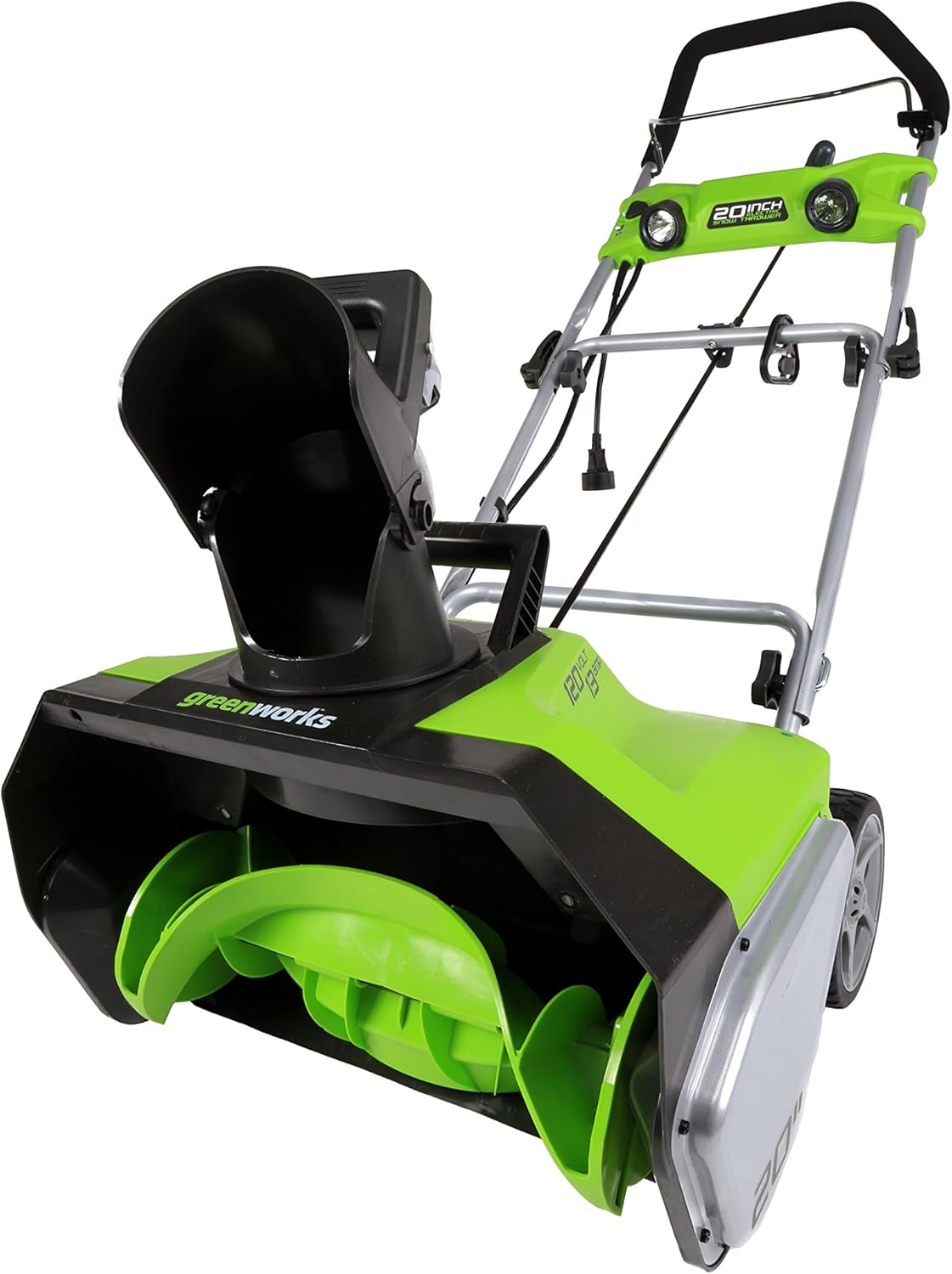 Greenworks 2600202 20" Electric Snowthrower, 13 Amp Light Kit