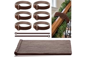 Vincreem 80 Pcs 12 Inch Christmas Garland Ties Brown Adjustable Holiday Banister Ties Reusable Fastener Strap Nylon Garden Plant Cable Strap Christmas Tree Wreath Hook Loop Organizer for Home Office
