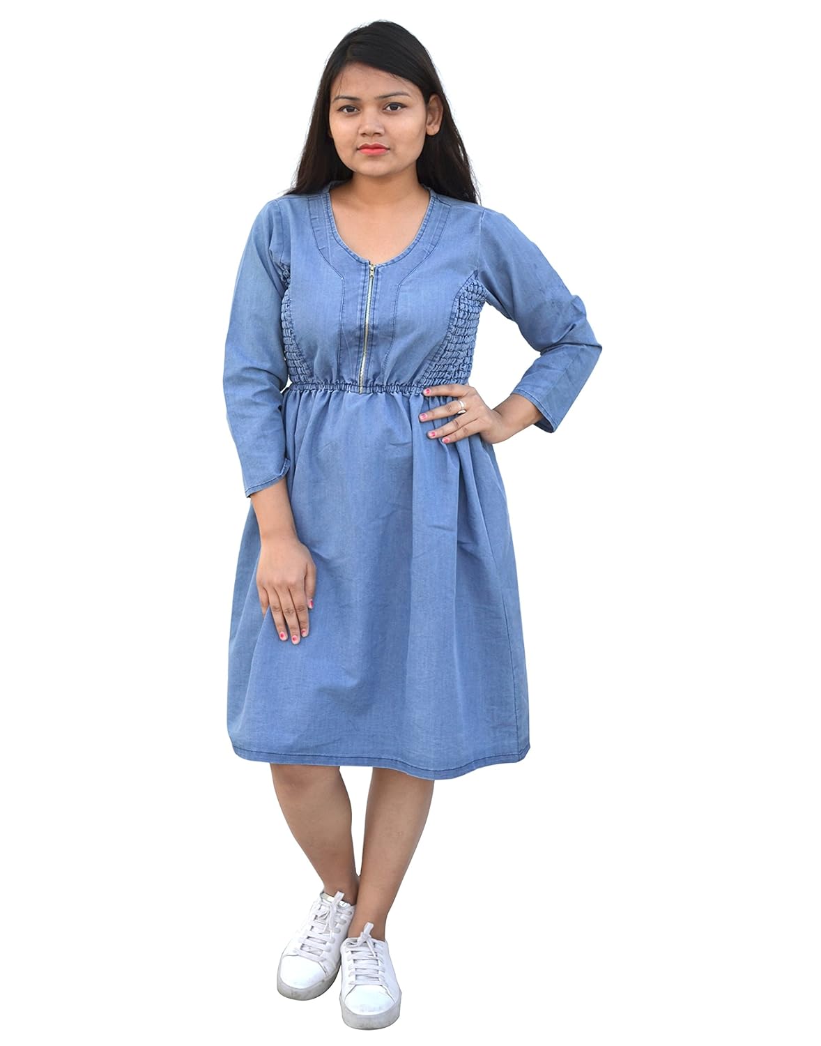 denim dress in the style