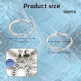 Bansusu 100PCS 2.5MM Split Keyring Rings for Crafts & Home Organization view 2