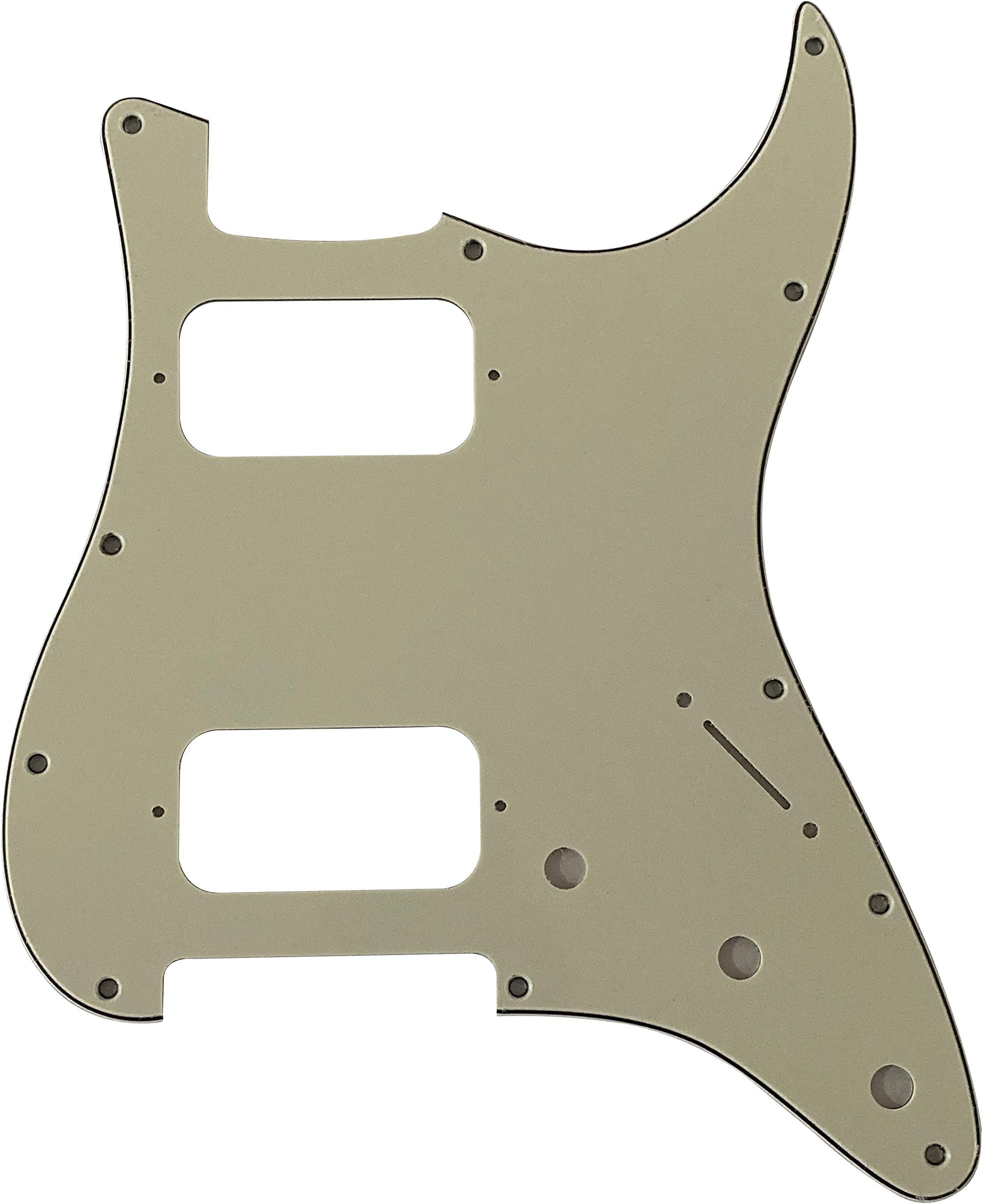 Custom Guitar Pickguard For Fender Double Fat HH Strat Humbucker Style (3 Ply Mint Green)
