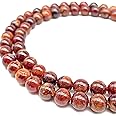 ABCGEMS Madagascan Amber-Orange Hessonite Garnet Beads (Rare Brownish Orange Color) Healing Energy Jewelry Making Smooth Round 10mm
