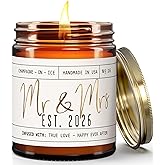 Wedding Gifts for Couples 2026, Bridal Shower Gifts from Bride - 'Mr and Mrs Est. 2026 Candle, w/Champagne on Ice I Wedding Shower for Newlyweds I 50Hr Burn, USA Made