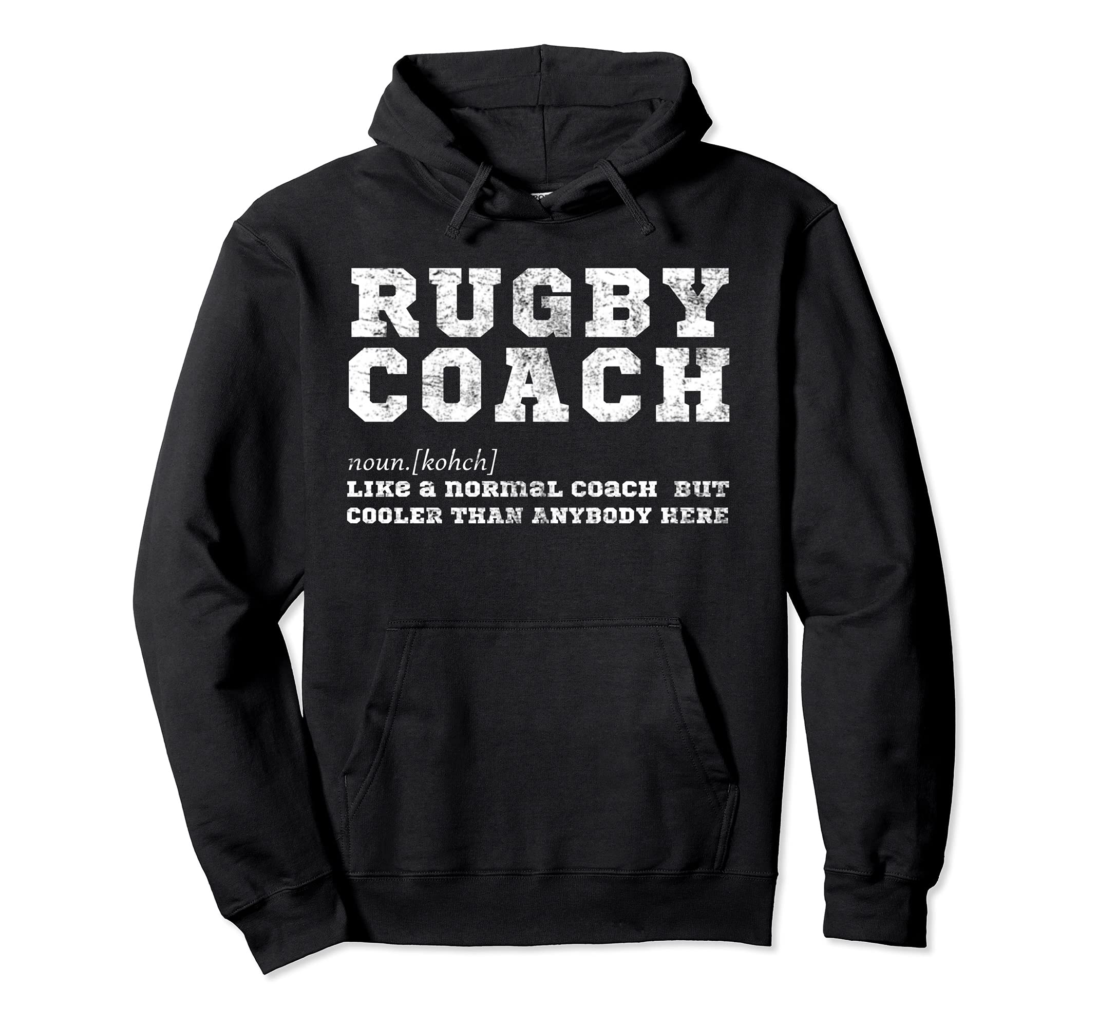 Rugby Coach Funny Definition Rugby Sport Manager Head Coach Pullover Hoodie