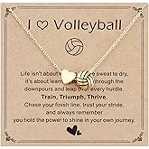 HUTIMY Volleyball Necklace Gifts for Teen Women Team Teenager Jewelry Ideas Volleyball Player Necklace