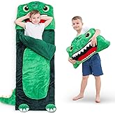 iPlay, iLearn Kid Sleeping Bag, Toddler Girl Boy Nap Mat, Plush Unicorn Dinosuar Slumber Bag 2 In 1 Pink Pillow Daycare Presc