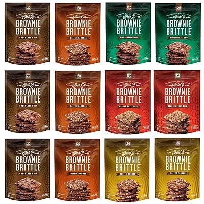 Brownie Brittle, 5 oz, Snack Variety Pack (120 Calorieper oz), 12Count