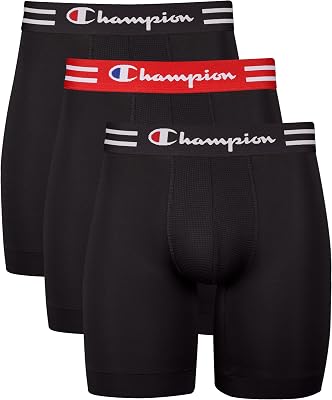 Boxer da Uomo (Confezione da 3), Gamba Lunga - Nero - Confezione da 3, L