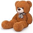 Giant Teddy Bear Stuffed Animals Plush Toy Cute Life Size Big Plush Teddy Bear for Kids Girlfriend, Soft Stuffed Bear Animals for Birthday Valentine's Day Anniversary Christmas(120cm/47inch, Brown)
