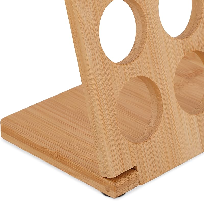 Portacápsulas Compatible con Cafissimo, para 20 Cápsulas, Dispensador Café de Bambú, 27 x 22 x 11 cm, Natural
