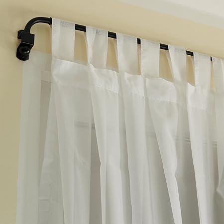 Gardinenstange mit Schwenkarm ausziehbar Farbe chrom matt - Länge 30 - 100 cm (30 - 50 cm)