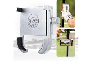 Stripebird - Original Magnetic Golf Cart Phone Holder (Silver) - Ultra-Strength Neodymium N52 Magnets - Golf Caddy - Slim Sma