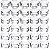 GOLDEAL 30 PCS Small Clear Glass Tealight Candle Holders,Tealight Holders Bulk Use for Weddings Parties Dinner,for 1.5" Tealight. as Well as Candle Mould&hellip;