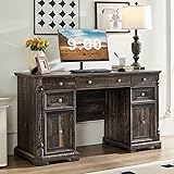 Yechen 55'' Wood Executive Desk with 7 Drawers