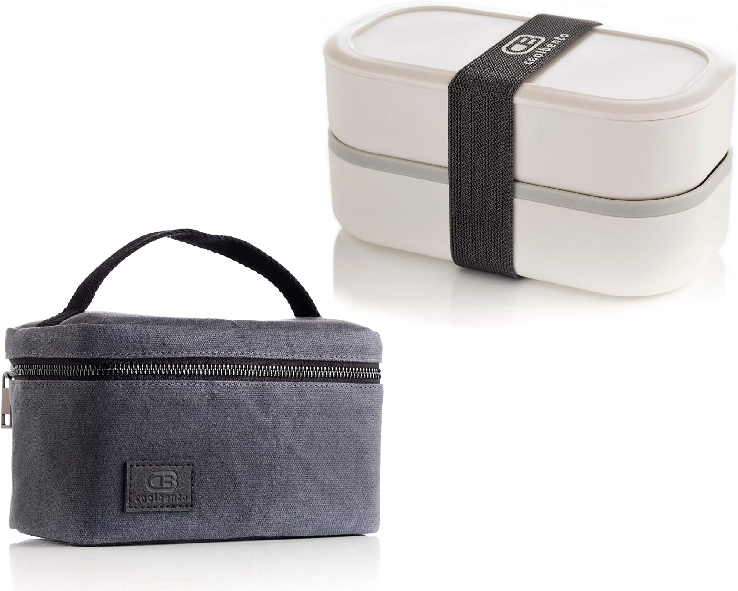 Bento Box & Insulated Cooler Lunch Bag | Leak Proof, BPA Free & Microwave Safe Bento Box | 1.2L Stackable 2 Tier Japanese Lunch Box with Dividers for Adults - Kids by Coolbento®