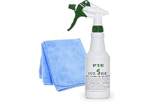 Cue Silk PTC Pool Table Cleaner 16 oz Bottle Bundle with Microfiber Cloth