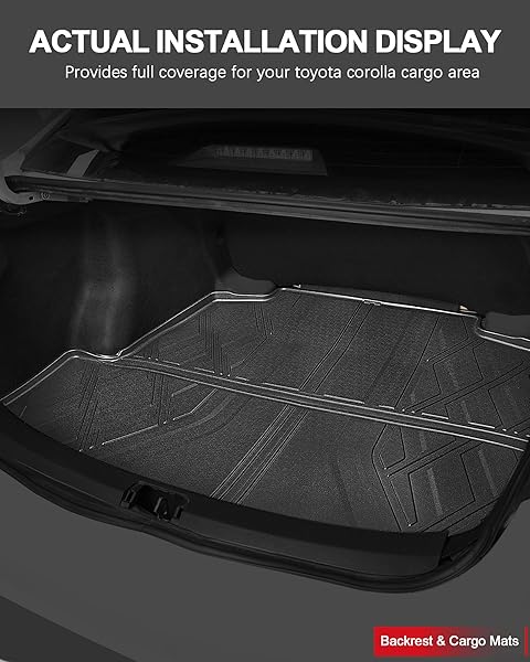 FOR TOYOTA COROLLA FLOOR MATS AND CARGO LINER 2020-2026 – ALL WEATHER FLOOR MATS AND TRUNK MAT FOR TOYOTA COROLLA/COROLLA HYBRID SEDAN (NOT FIT COROLLA CROSS/HATCHBACK) 2025 2024 2023 2022 2021 2020