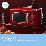 COMFEE Retro Style 800W 20L Microwave Oven Passionate Red CM-M202RAF(RD) view 6