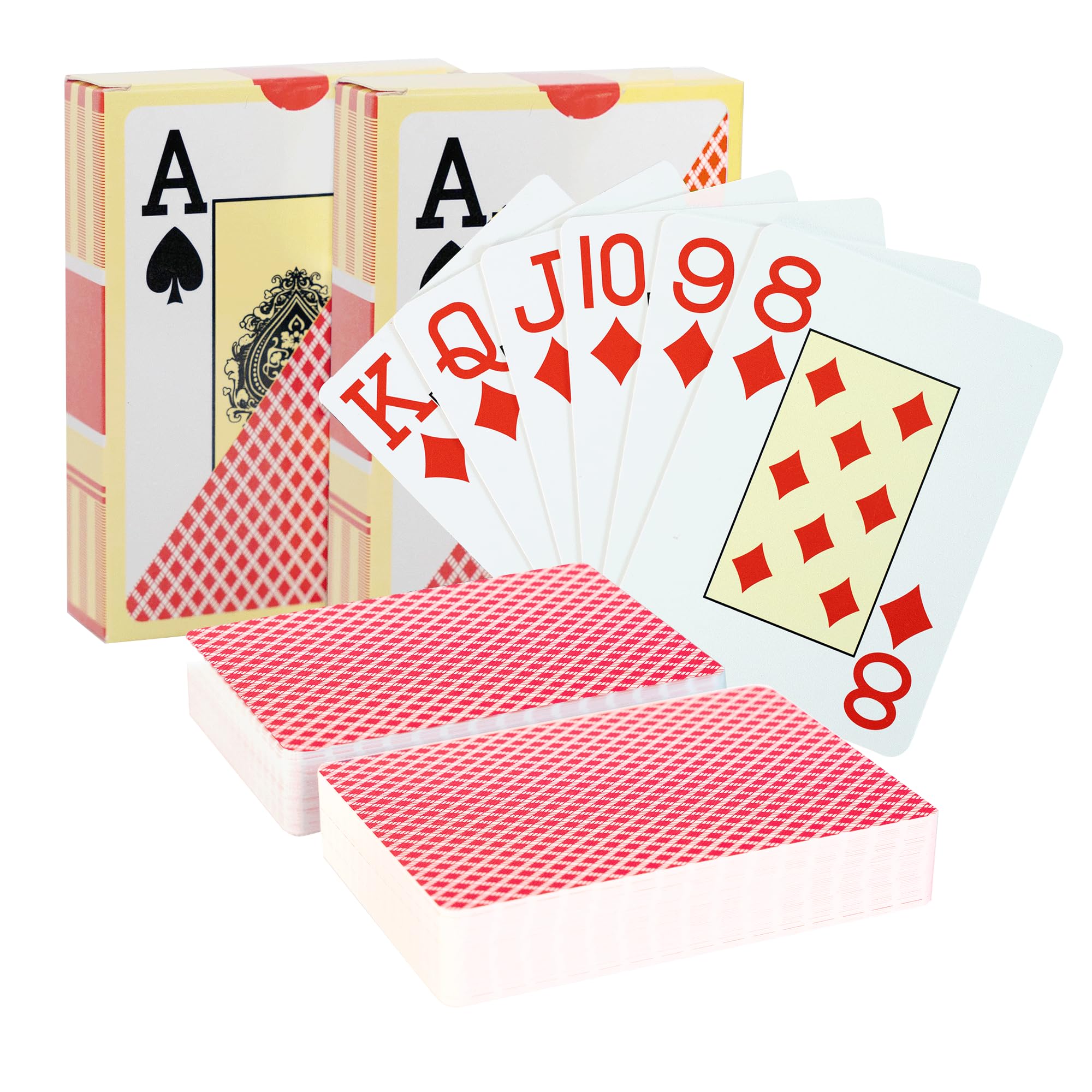 SWINILAYA 2 Deck Playing Cards - HD Waterproof Cards Poker,PVC Standard Playing Cards, 54 Playing CardS, Plastic Poker Cards