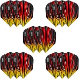 Harrows Fire Dart Flights 100 Micron 5 x Sets Yellow Darts Flights 15 Flights