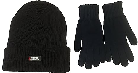 Thinsulate Strickmütze und Handschuhe für Männer (RS162B), Set, Thermo