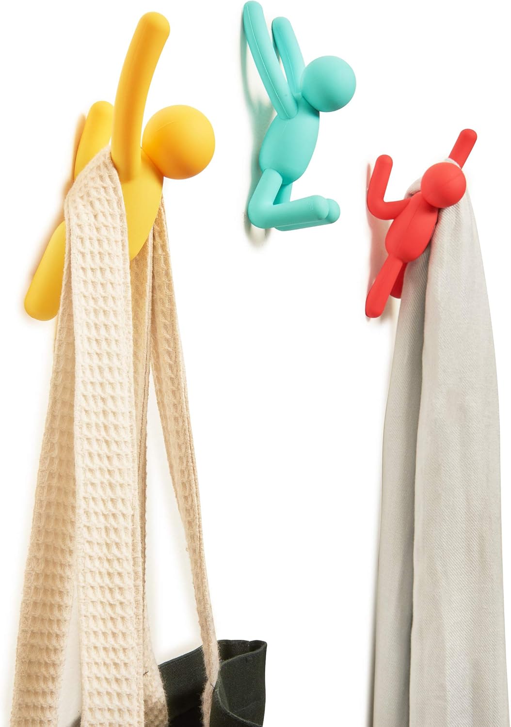 umbra towel set on Amazon Com Umbra Buddy Wall Hooks Decorative Wall Mounted Coat Hooks For Hanging Coats Scarves Bags Purses Backpacks Towels And More Set Of 3 Bright Multicolored Home Kitchen