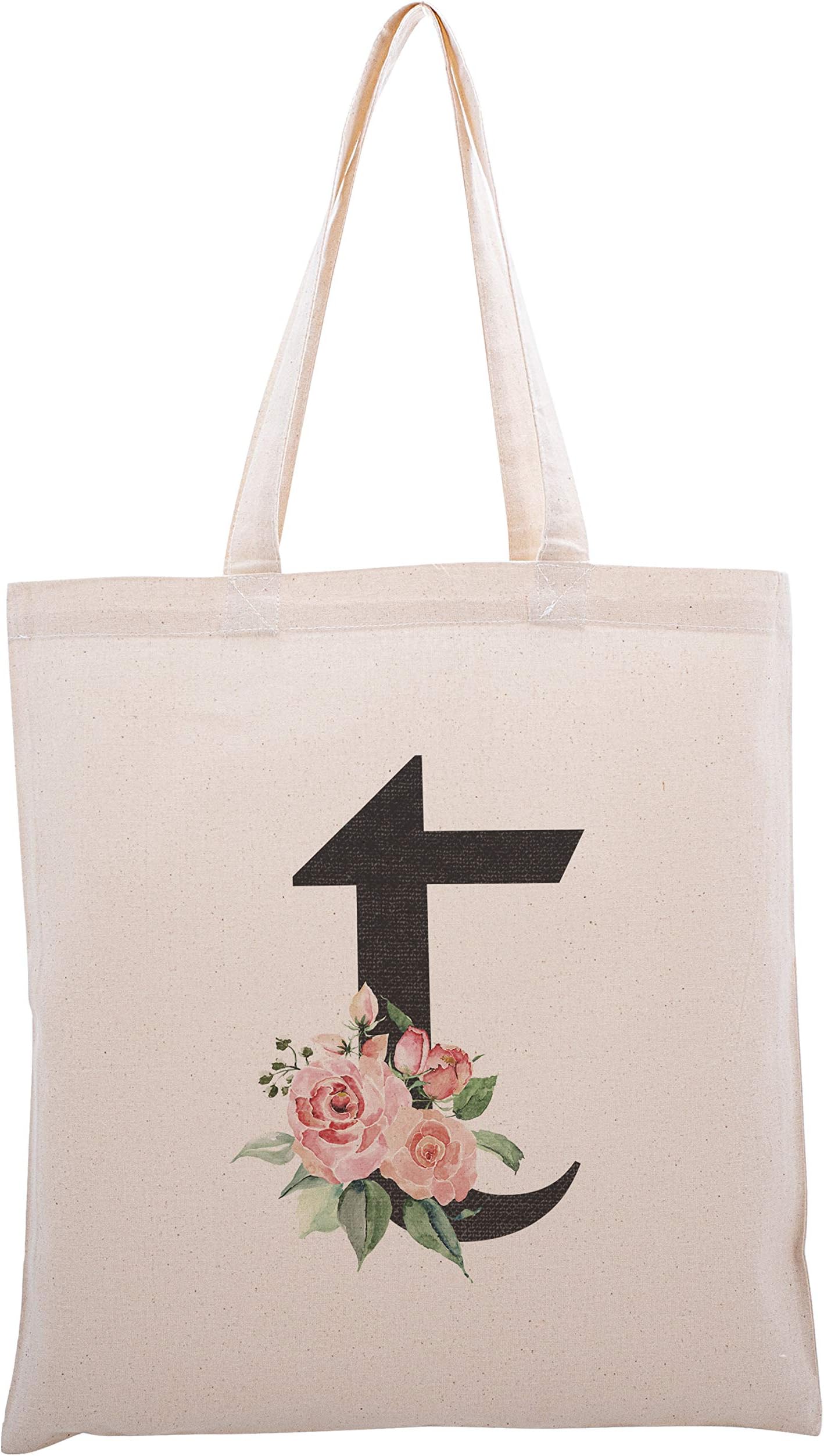 Personalized Floral Initial Tote Bag Bachelorette Party #1
