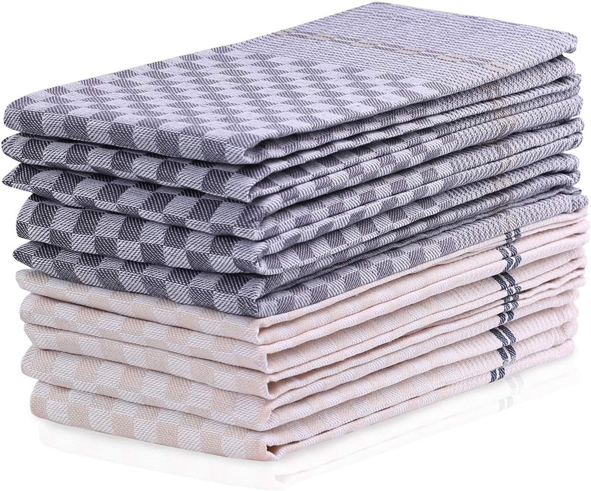 Fecido Geschirrtücher Aus 100% Baumwolle – 4 Stück, Beige, 48,3 X 68,6 Cm, Super Saugfähig & Langlebig