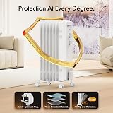 VonHaus Oil Filled Radiator 7 Fin 1500W Portable Electric Heater view 3