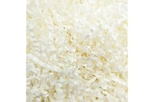 AIRGAME TCAIRG Creamy White Crinkle Cut Paper Shred Filler (1/2 LB) for Gift Wrapping and Basket Filling - Shredded Paper for Gift Box, Box Confetti Shredded, Box Stuffing