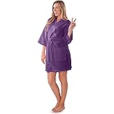 Turquaz Lightweight Short Robes For Women Waffle Kimono Bathrobe - Soft, Fast-Drying, Long-Lasting Cotton Blend