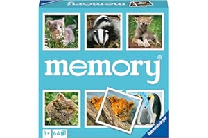 Ravensburger Animal Babies Memory Game - Engaging Picture Matching Game for Kids | Enhances Focus & Memory Skills | Fun for Family Game Night | Ideal for Ages 3 and Up