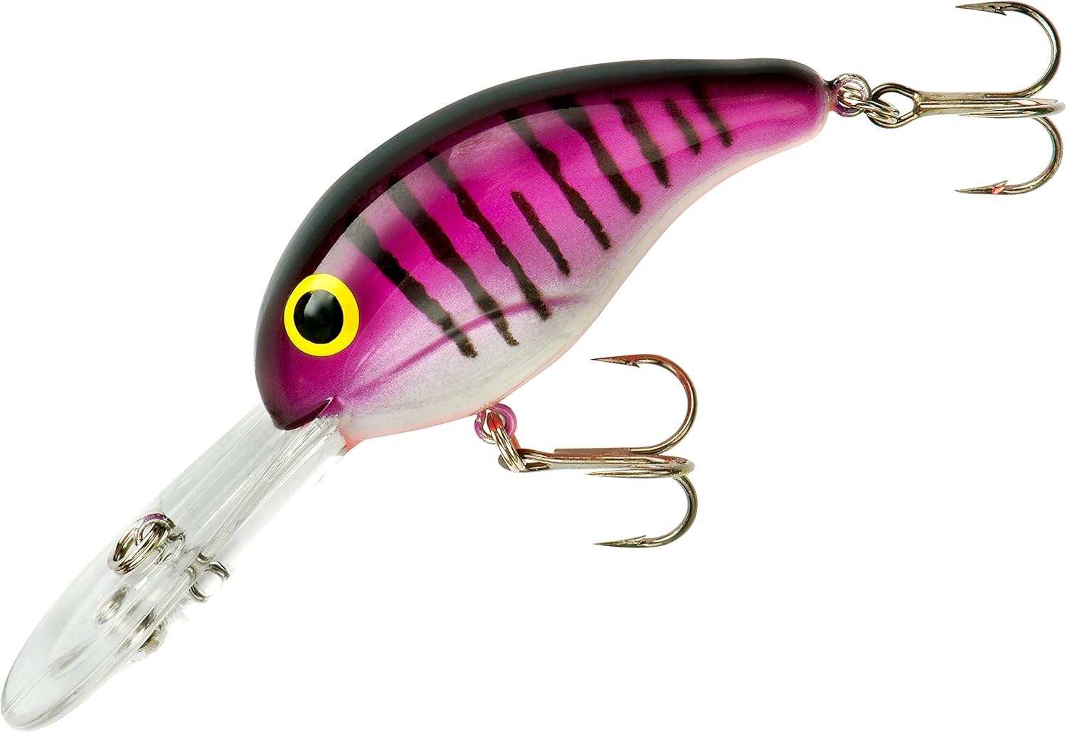Bandit Series 300 Special Tackle, Purple Tiger Stripes, 2" Fishing Topwater Lures