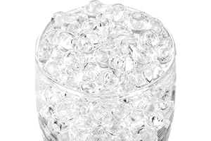 BYMORE 60000 Clear Water Beads,Transpatent Gel Jelly Beads,Vase Filler for Candle, Wedding Centerpiece, Floral Arrangement, Home Decorations