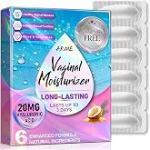 Arme 20MG Hyaluronic Acid Vaginal Moisturizers Suppositories 6 Inserts | Add Coconut Oil&amp;VE, Lasting 72-Hour for Vaginal Dryness from Menopause, Surgery Hormone-Free for Women, 15Days Supply