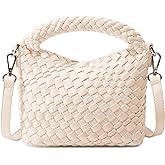 Fashion Small Woven Bag for Women, Handmade MINI HOBO Tote Bag Crossbody Handbag Travel Summer Beach Bag