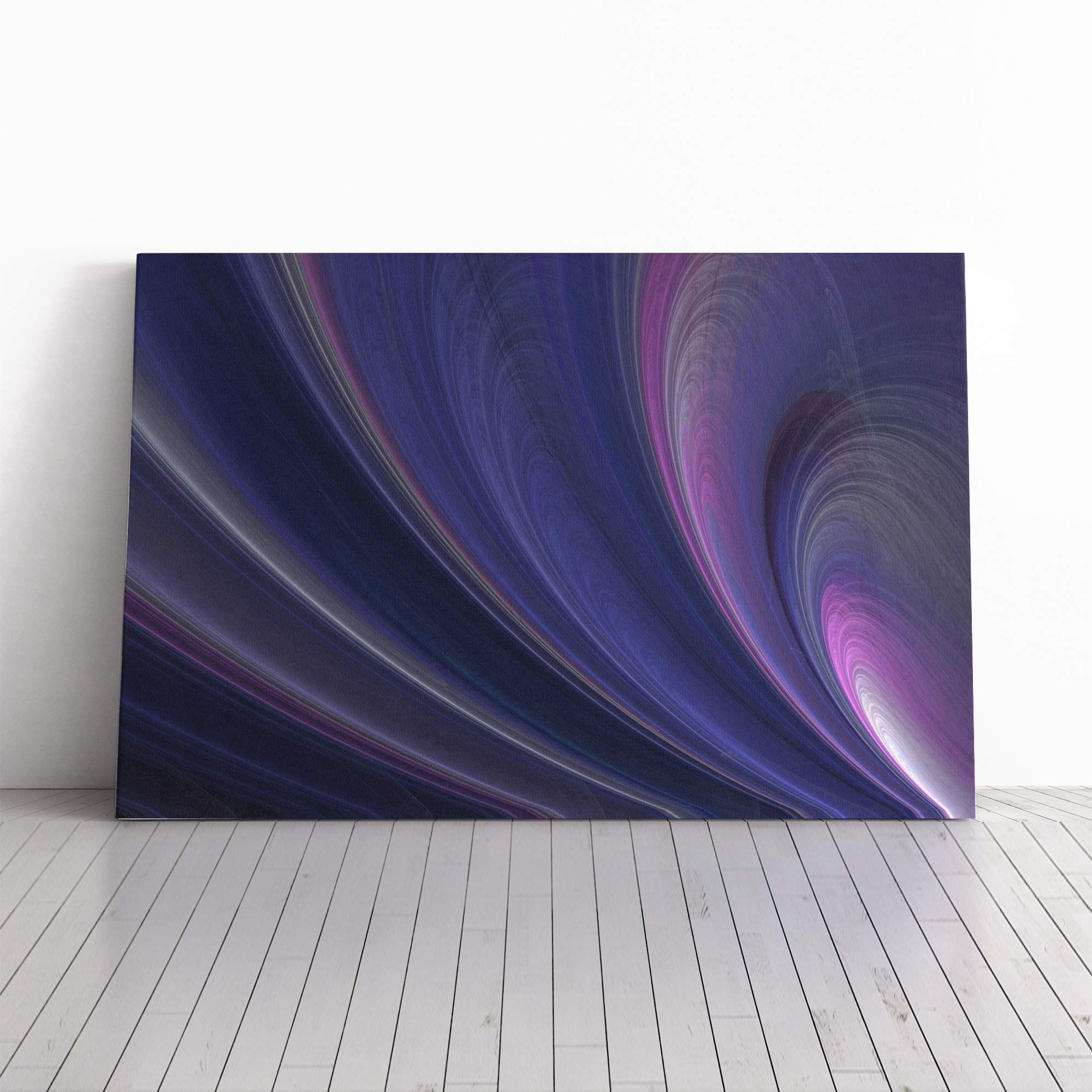 Wall Purple Abstract Art (1) Canvas Print | Gallery Wrapped 30mm Frame Wall Art | 20x14 inches | Ready to Hang | Abstract Picture | Living Room Bedroom Lounge Office