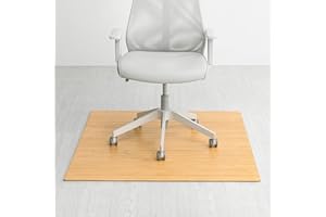 Anji Mountain Office Chairmat Thickest & Sturdy Bamboo Chairmats Highly Premium Quality Anti-Slip Heavy Duty for Multi-Purpose Hardwood Floor Office & Home Floor Protector Office Chair mat-5mm Thick