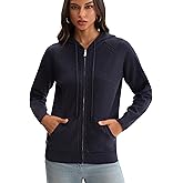 Froggirl Women's Zip Up Knit Hoodie Sweater with Drawstring –Long Sleeve Loose fit Cardigan Jacket with Front Pockets