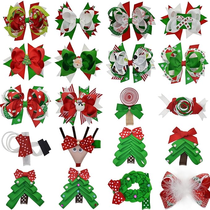 christmas bow baby girl