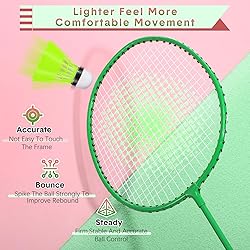 Chitidr 12 Pack Badminton Rackets Set Including