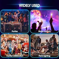 ZSSXOLED 4 PCS LED Strobe Baton Lights Rechargeable