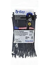 Thomas and Betts TR TY525MX CABLE TIE 50LB 7" UV BLK (Pack of 100)
