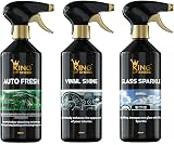 King of Sheen Interior Car Cleaning Kit - Auto Fresh, Vinyl Shine & Glass view 2