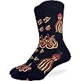 Good Luck Sock Men's Fish and Ocean Animal Socks, Adult