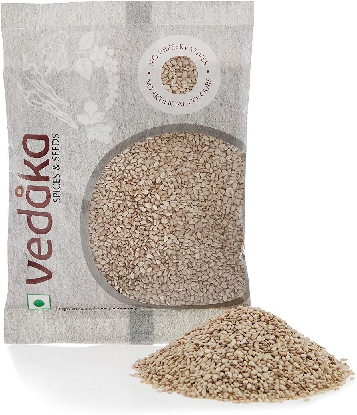 Amazon Brand - Vedaka Natural White Sesame Seeds (Til), 50g