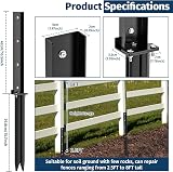 Fixmend Heavy Duty Fence Post Repair Kit Black view 2