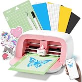 Likcut S501 Vinyl Cutter Machine, 4.5" Sticker &amp; Cardstock Cutting, Pink | Photo to Sticker, Smart Craft AI for DIY Joy, Compact &amp; Portable Design, Beginner-Friendly Setup, Create Custom Stickers